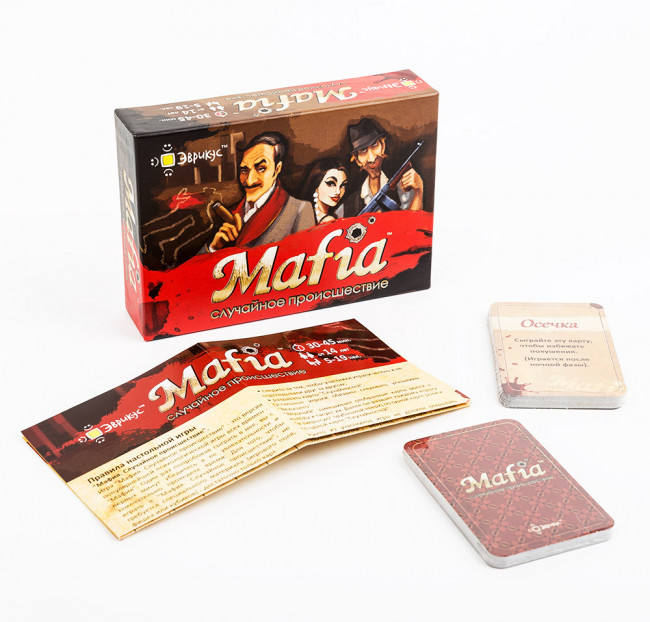 Игра настольная "Эврикус"   "Mafia. Случайное происшествие" (Мафия)   BG-11001 .