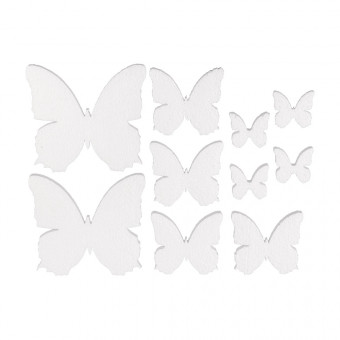 Заготовка для декора 40-120мм 20 х18 х 2.5см "Бабочки",10шт, пенополистирол, Love2art №01  DPZ-49
