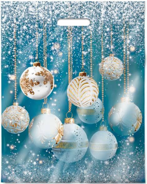 Пакет новогодний ПВД с вырубной ручкой "Мерцание" НГ4050Ме (50) Пакет новогодний ПВД с вырубной ручкой "Мерцание" НГ4050Ме (50)