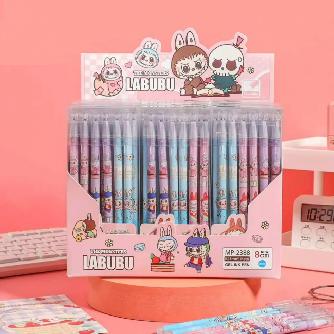 Ручка гелевая синяя 0,38мм Магистр "Labubu", со стираемыми чернилами, MP-2388