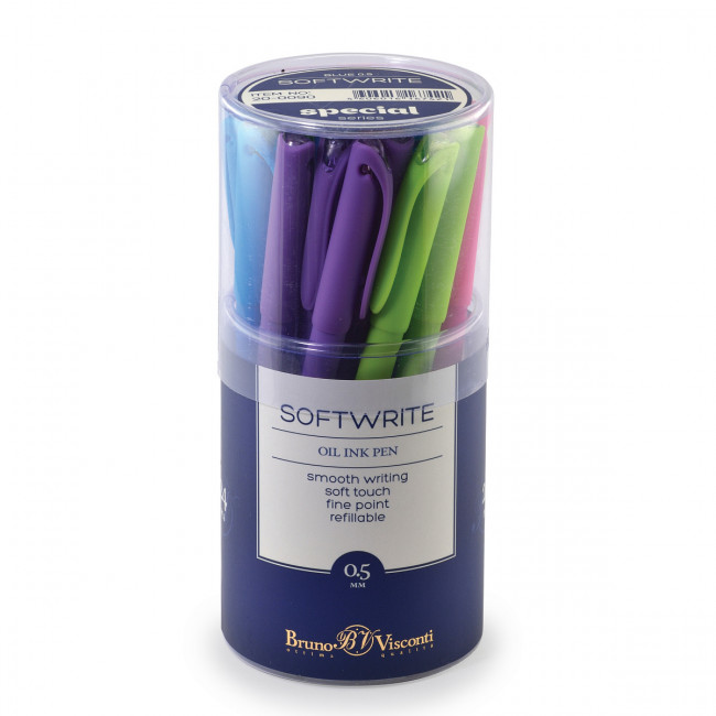 Ручка шариковая 0,5мм синяя "SoftWrite. Special", BV/20-0090 (24)