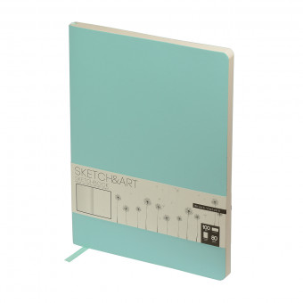 Cкетчбук А5 80л "Sketch&Art. Zefir", цвет гибкой обложки зефирный мятный, BV/1-507/06 (20)
