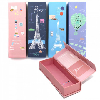 Пенал 19.8*6.8*3.5см "TRAVEL" картонный, VIKEY/21052 (40)