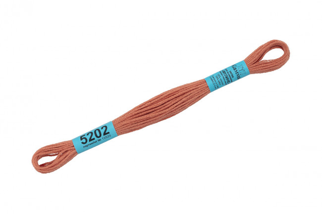 Нитки для вышивания "Gamma"    мулине  ( 3173-6115 )  100% хлопок     8 м №5202 св.коричневый