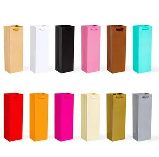 Пакет 12*35*9см подарочный на бутылку, цвет ассорти (12) Пакет 12*35*9см подарочный на бутылку, цвет ассорти (12)