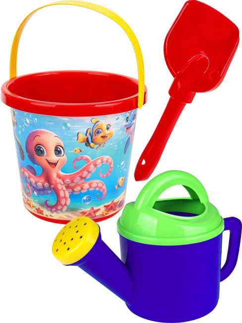 Песочный набор "Морские жители 2": ведро, лопатка 22см, лейка, №114, Рыжий Кот/НАБ-4797 Песочный набор "Морские жители 2": ведро, лопатка 22см, лейка, №114, Рыжий Кот/НАБ-4797