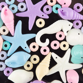 Набор бусин для рукоделия "Ассорти" 25 г №01 морской конек, Hobbius (10)