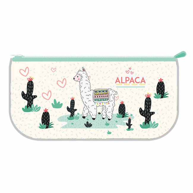 Пенал-косметичка 220/105/65 объемный, на молнии "Путешествие альпаки 2020", Пчёлка/К-7 (12)