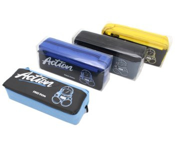 Пенал   CT-48/CR-505 "Космонавт" прямоугольный, текстиль, с наружным карманом на молнии, с ручкой, цвета ассорти, в упаковке ПВХ (1/12/288)