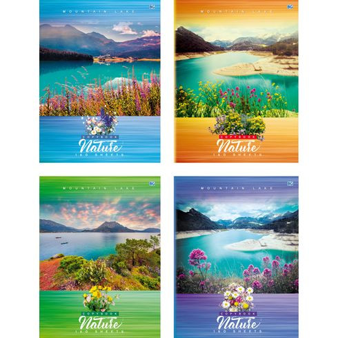 Тетрадь для записей со сменным блоком 160л. А5 "Оттенки лета" (ассорти) ламинация, круглый корешок, индивидуальная упаковка Тетрадь для записей со сменным блоком 160л. А5 "Оттенки лета" (ассорти) ламинация, круглый корешок, индивидуальная упаковка