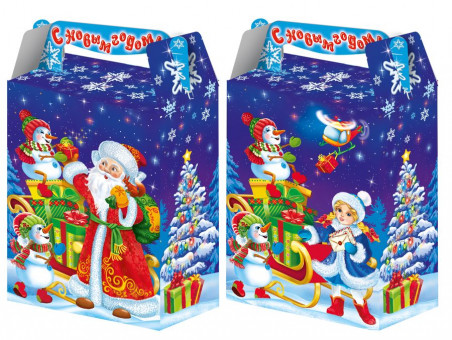 Коробка для конфет на 1000г 14х8х19,5/23,5см "Вертолет", Микрос/ап0686