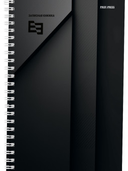 Записная книжка А5 100л клетка "Оттенки чёрного", 7БЦ, на гребне, Проф-Пресс/100-7211 (16)