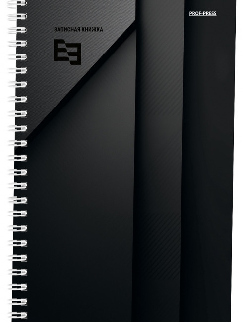 Записная книжка А5 100л клетка "Оттенки чёрного", 7БЦ, на гребне, Проф-Пресс/100-7211 (16)