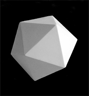 Икосаэдр 15см, гипс, 30-313 Икосаэдр 15см, гипс, 30-313