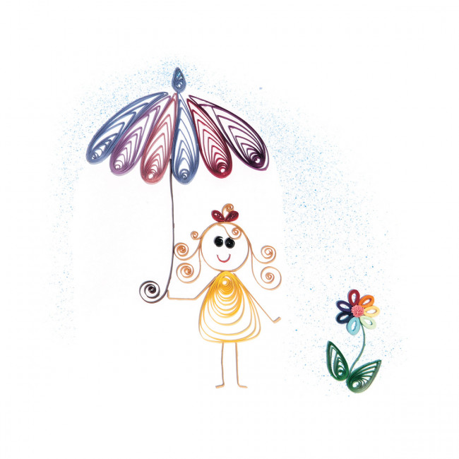 Набор для квиллинга "Девочка с зонтиком", BV/2-071/3