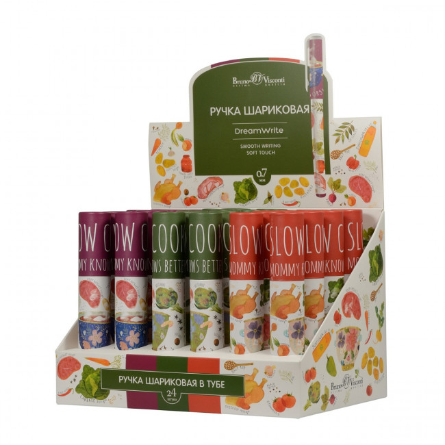 Ручка шариковая 0,7мм синяя "DreamWrite. Славянская трапеза", BV/20-0264/13 (24)