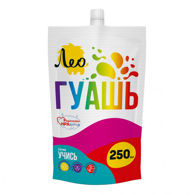 Краска гуашь 250мл, фуксия, Учись Лео/LGD-250 №307 Краска гуашь 250мл, фуксия, Учись Лео/LGD-250 №307