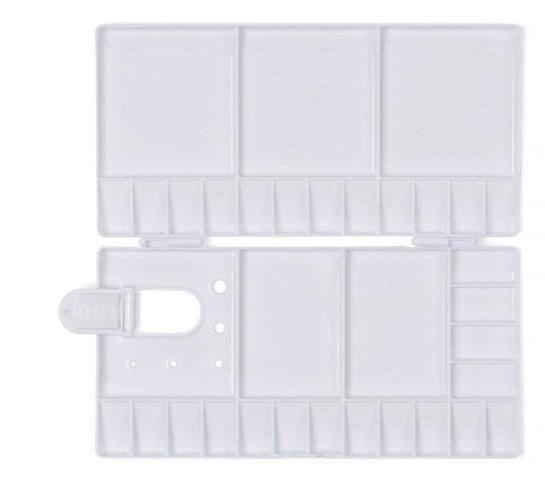 Палитра с крышкой и ячейками для красок, пластик, PF-1326