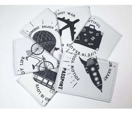 Обложка на паспорт из нат. кожи флотер коллекция принтов 1