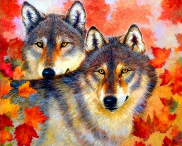 Картина для раскрашивания по номерам по дереву 40х50 см ВОЛКИ 1, 1 дизайн, картонная упаковка Картина для раскрашивания по номерам по дереву 40х50 см ВОЛКИ 1, 1 дизайн, картонная упаковка