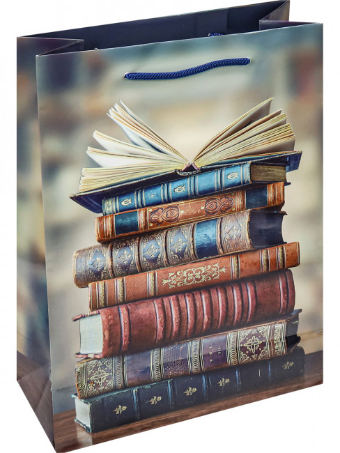 Пакет подарочный "Драгоценные книги" с глянц.лам 22x31x10см (МL), 128г, MILAND/ПКП-4240 (12)