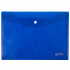 Папка-конверт на кнопке A4 WENZER OFFiCE "Premier", 180 мкм, волокно, синяя (20/100)