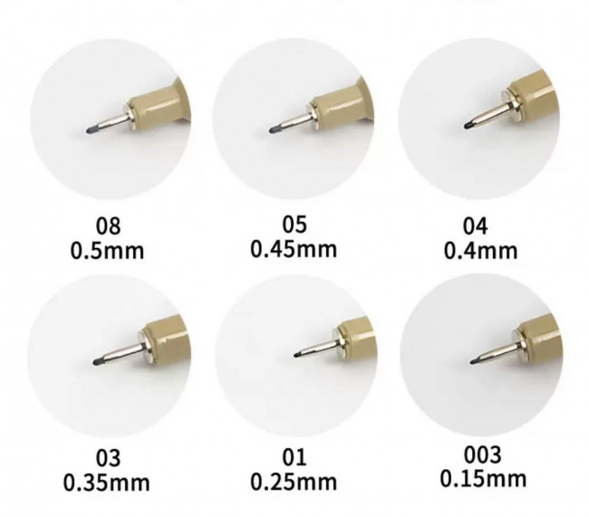 Набор линеров 6шт с клипом в упаковке ПВХ,  OD-5112-6 (24)