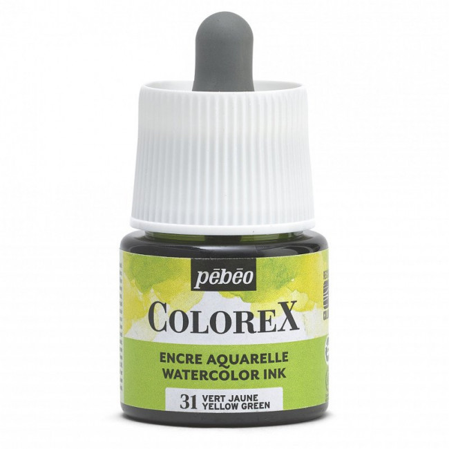 Акварельные чернила 45мл "Colorex" во флаконе с пипеткой, желто-зеленый, PEBEO/417031