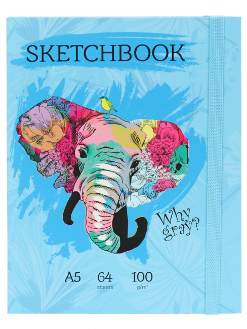 Скетчбук А5 64л "Elephant" 7БЦ, Soft Touch MILAND/C64-1555