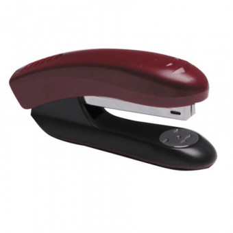 Степлер №24/6 на 20л пласт deVENTE Stripe 4142346 бордо (2 режима скрепления)