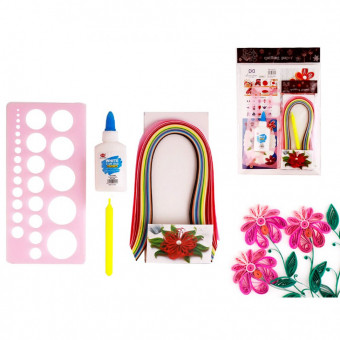 Бумага для квилинга 5 х 390, 170 л 16 цв, ручка в комплекте, ручка, трафарет, клей ПВА, Mazari/M-9934 Бумага для квилинга 5 х 390, 170 л 16 цв, ручка в комплекте, ручка, трафарет, клей ПВА, Mazari/M-9934