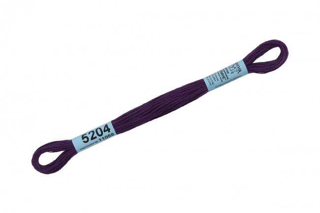 Нитки для вышивания 8 м 100% хлопок, мулине, т.сиреневый, Gamma/5204