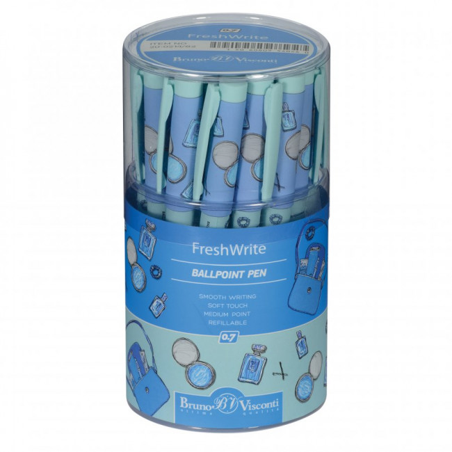 Ручка шариковая 0,7мм синяя "FreshWrite. Life Style. Blue dream", BV/20-0214/82 (24)