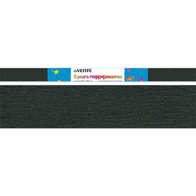 Бумага крепированная 50*250см, 32г/кв.м., черный deVENTE 8040735