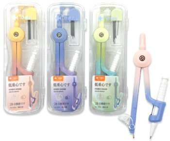 Набор чертежн. DJ-300/DI-662 2 предмета (циркуль 12см, сменные грифели в футляре) металл/пластик, цвета ассорти, в футляре №2504 (1/24/288) Набор чертежн. DJ-300/DI-662 2 предмета (циркуль 12см, сменные грифели в футляре) металл/пластик, цвета ассорти, в футляре №2504 (1/24/288)