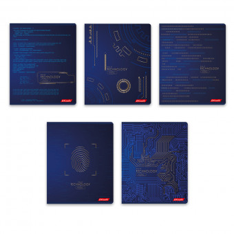 Тетрадь 96 клетка "Техно" скрепка, Светоч (5)