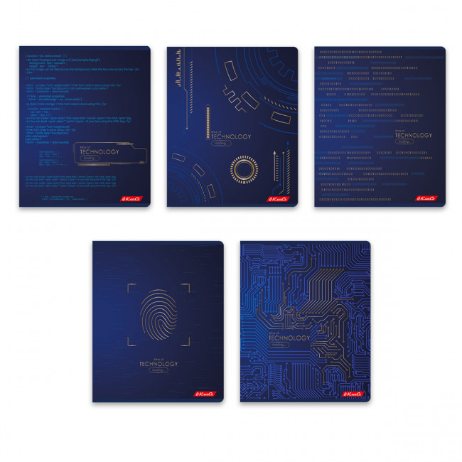 Тетрадь 96 клетка "Техно" скрепка, Светоч (5)