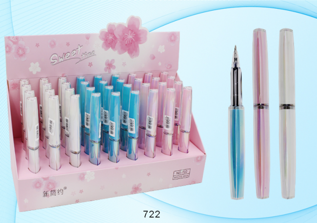 Шариковая ручка с чернилами на масляной основе: детская; "ДАМСКИЕ ШТУЧКИ"; корпус в виде блеска для губ /цветной-ассорти/, цвет чернил-синий, 0,38 mm.