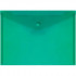 Папка-конверт на кнопке "Attomex" A4 (330x240 мм) 150 мкм, полупрозрачная зеленая (20 шт.) (20/100)