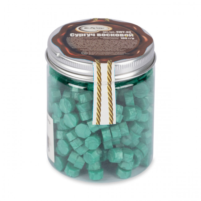 Сургуч 100г восковой, бирюзовый перламутр, Mr.Painter/SWT-03 06