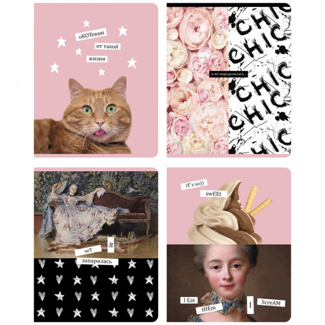 Тетрадь 60 клетка "Я не определилась" скрепка, BG (4/48) Тетрадь 60 клетка "Я не определилась" скрепка, BG (4/48)