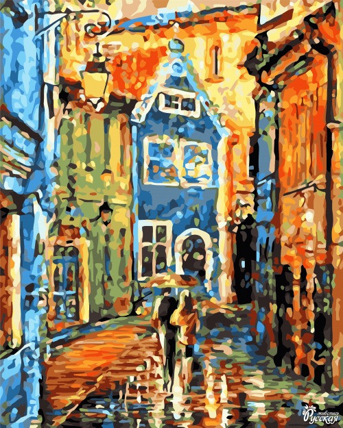 Набор для творчества "Рисование по номерам". A110 Под теплым дождем 40*50