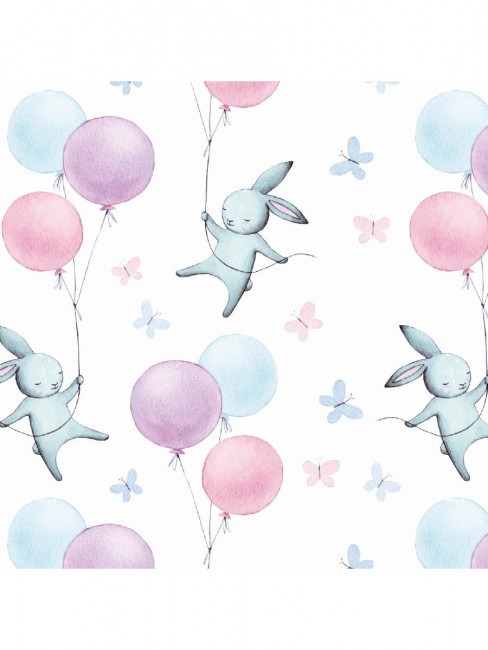 Упаковочная бумага 70*100см "Зайка на воздушном шаре", 10л, MILAND/УБ-4455 Упаковочная бумага 70*100см "Зайка на воздушном шаре", 10л, MILAND/УБ-4455