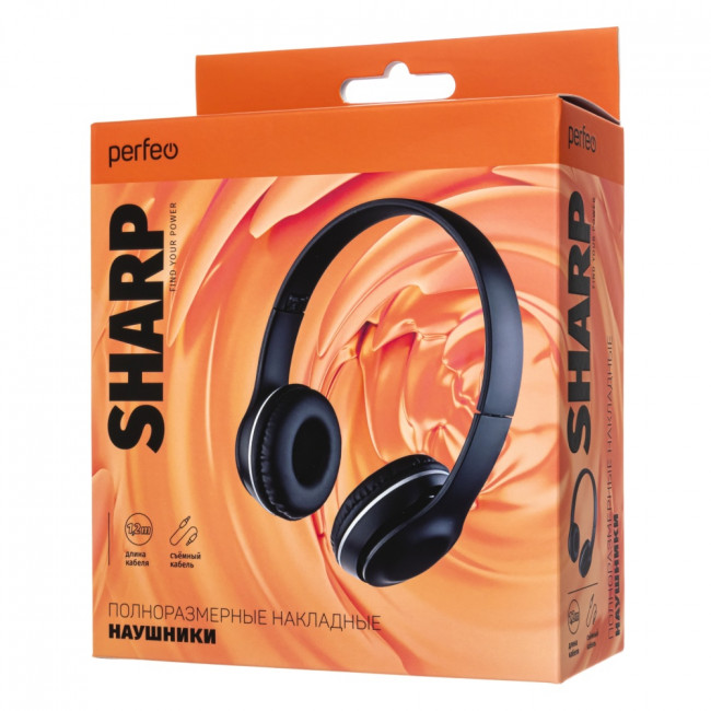 Perfeo наушники полноразмерные SHARP черные