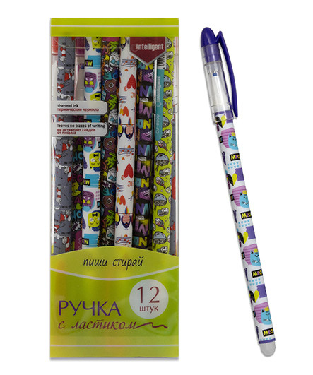 Ручка шпион 0.5мм "Пиши стирай" с ласт+термо, синий, Intelligent/CJ-600 (12/144/1728) Ручка шпион 0.5мм "Пиши стирай" с ласт+термо, синий, Intelligent/CJ-600 (12/144/1728)