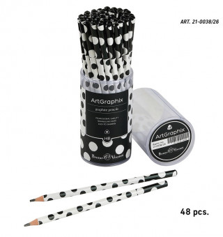 Карандаш 3мм НВ чернографитовый "HappyGraphix. ArtGraphix. Горох", BV/21-0038/26 (48)