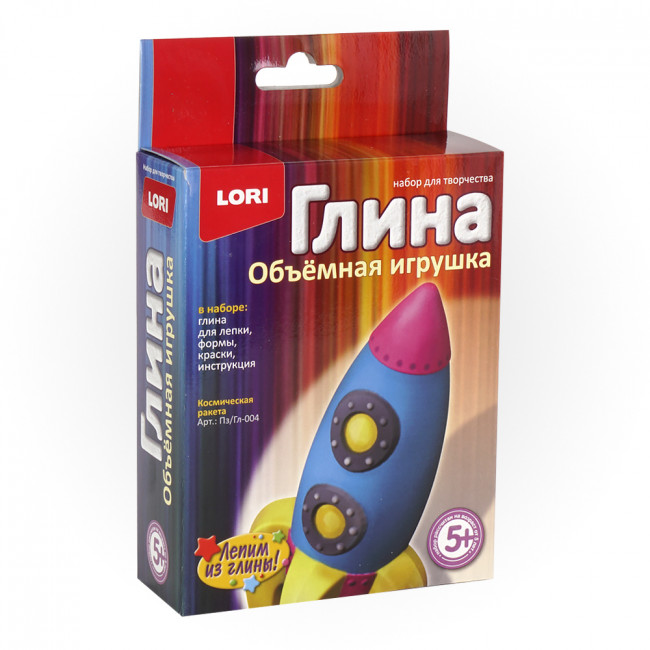 Игрушка объемная из глины "Космическая ракета" LORI/Пз/Гл-004 (16)