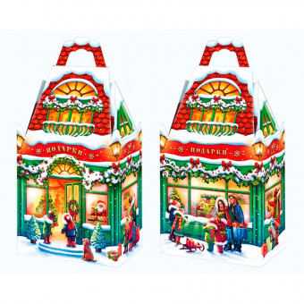 Коробка для конфет на 1000г 15х8х16,5/30,5см "Подарки-Сувениры", Микрос/ап0672