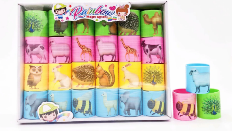 Пружинка-радуга 4,5х4,5х5см "Зверята", Рыжий Кот/И-6557 ((24)