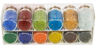 Набор бисера для рукоделия, 12шт ассорти, прозрачный, Zlatka/SGB №1 Набор бисера для рукоделия, 12шт ассорти, прозрачный, Zlatka/SGB №1